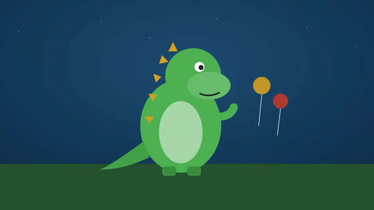 Illustrasjon av et dinosaurkostyme og en maskotdrakt